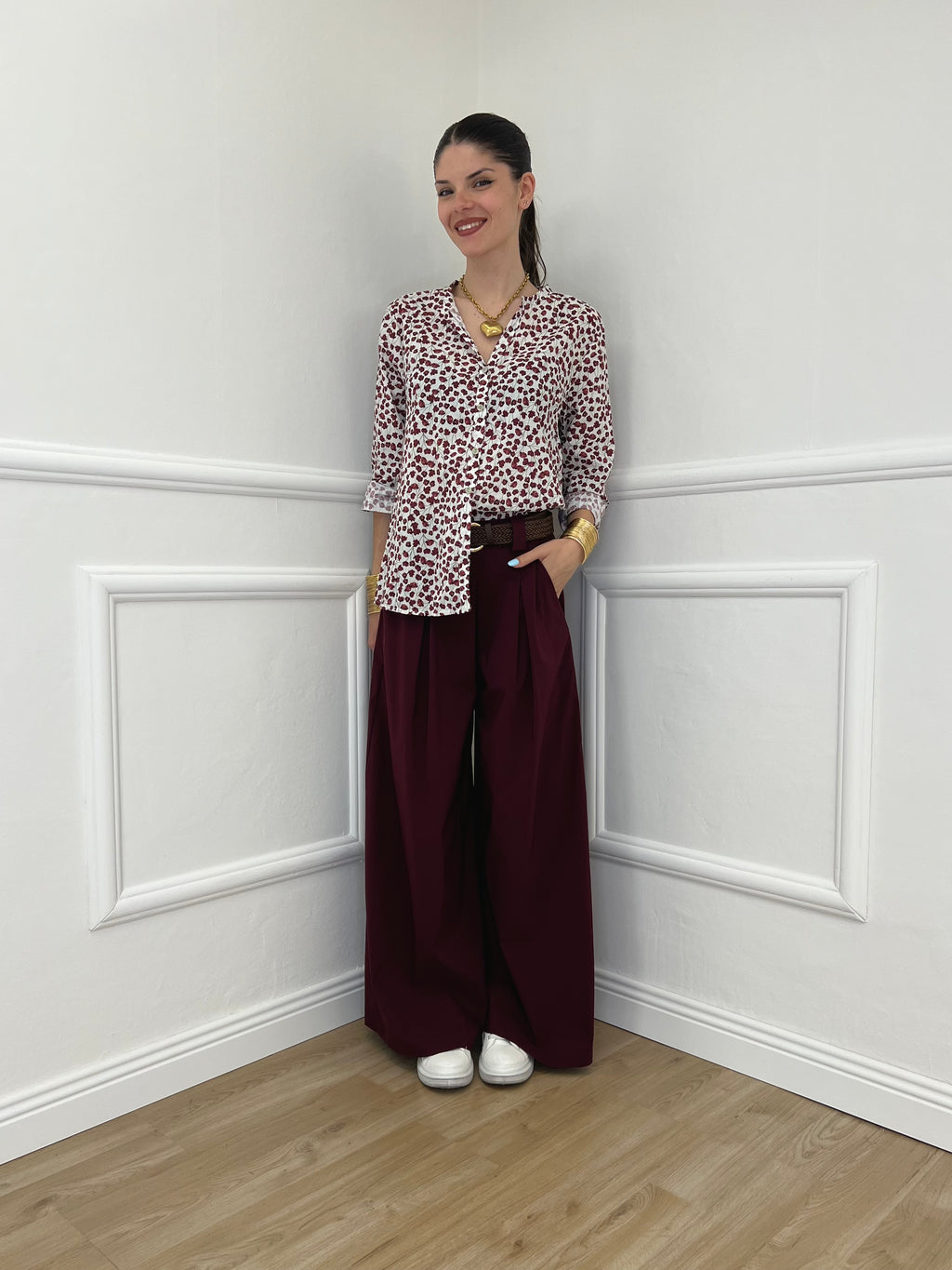 Panta Gonna Bengalina 51087 Burgundy