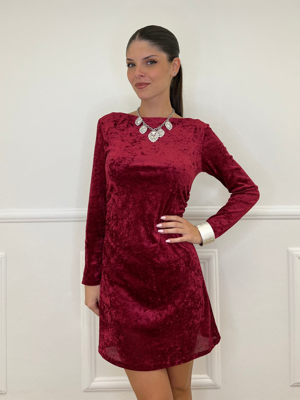 Abito Velour 2704 Bordeaux