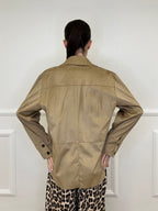 Camicia in Suede 25109 Khaki