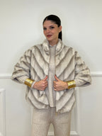 Pelliccia Chevron C037 Ecru