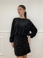 Maglia Paillettes 90225 Nero
