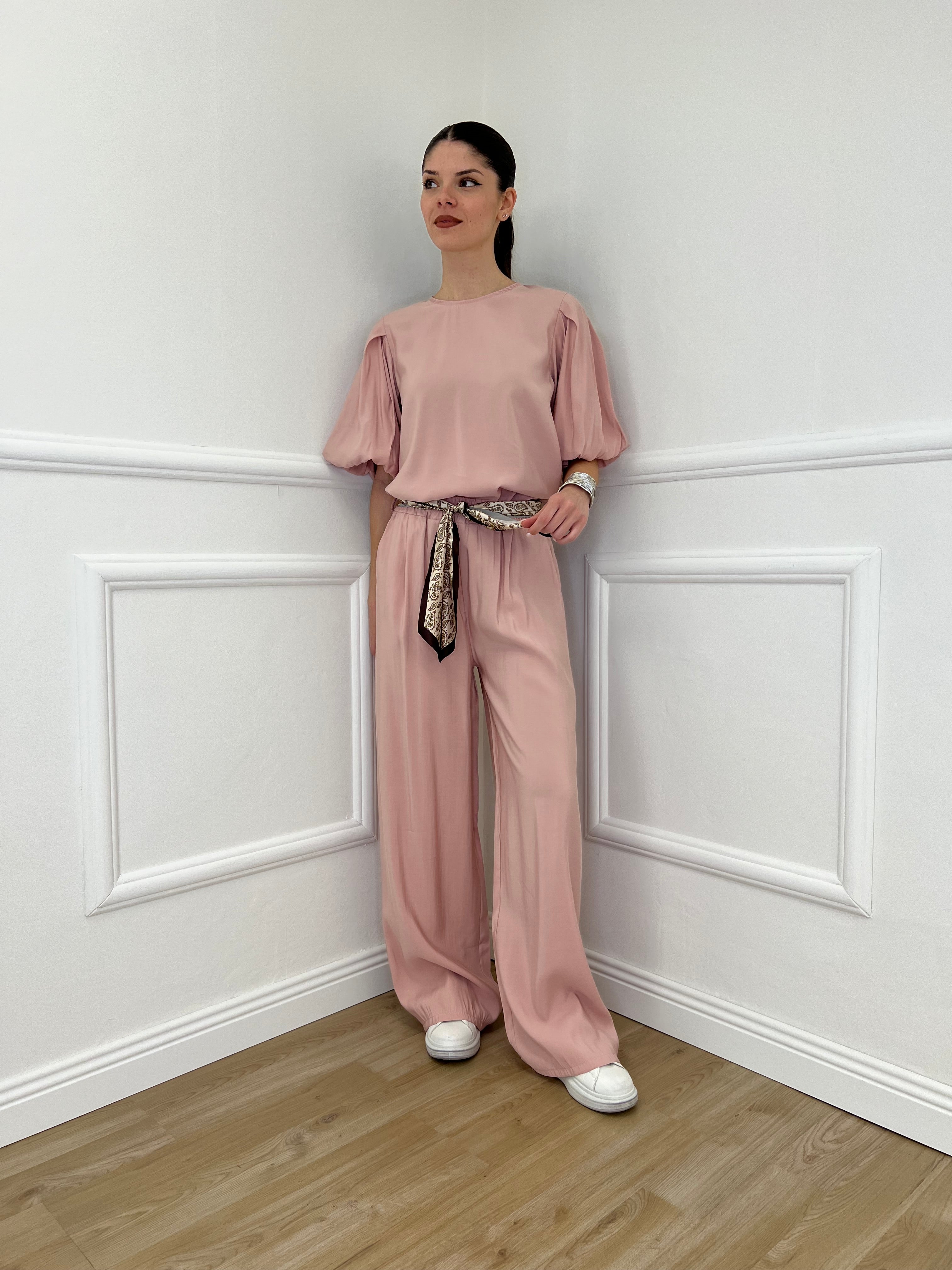 Pantalone Cupro Fusciacca 20527 Rosa