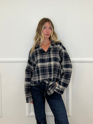Camicia Over Madras 42932 Blu