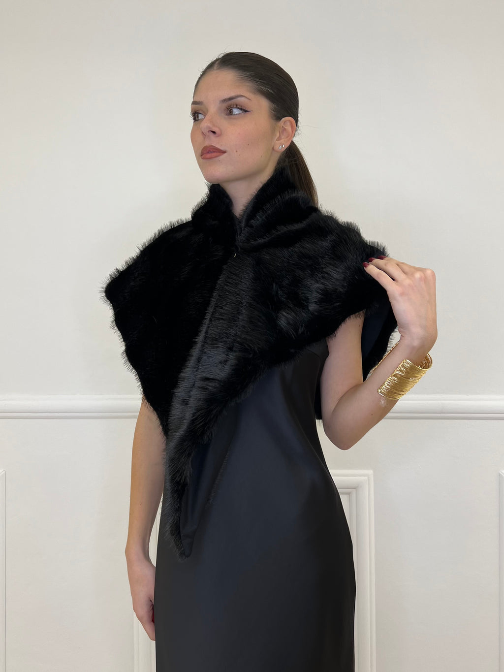 Stola Pelliccia 88825 Nero