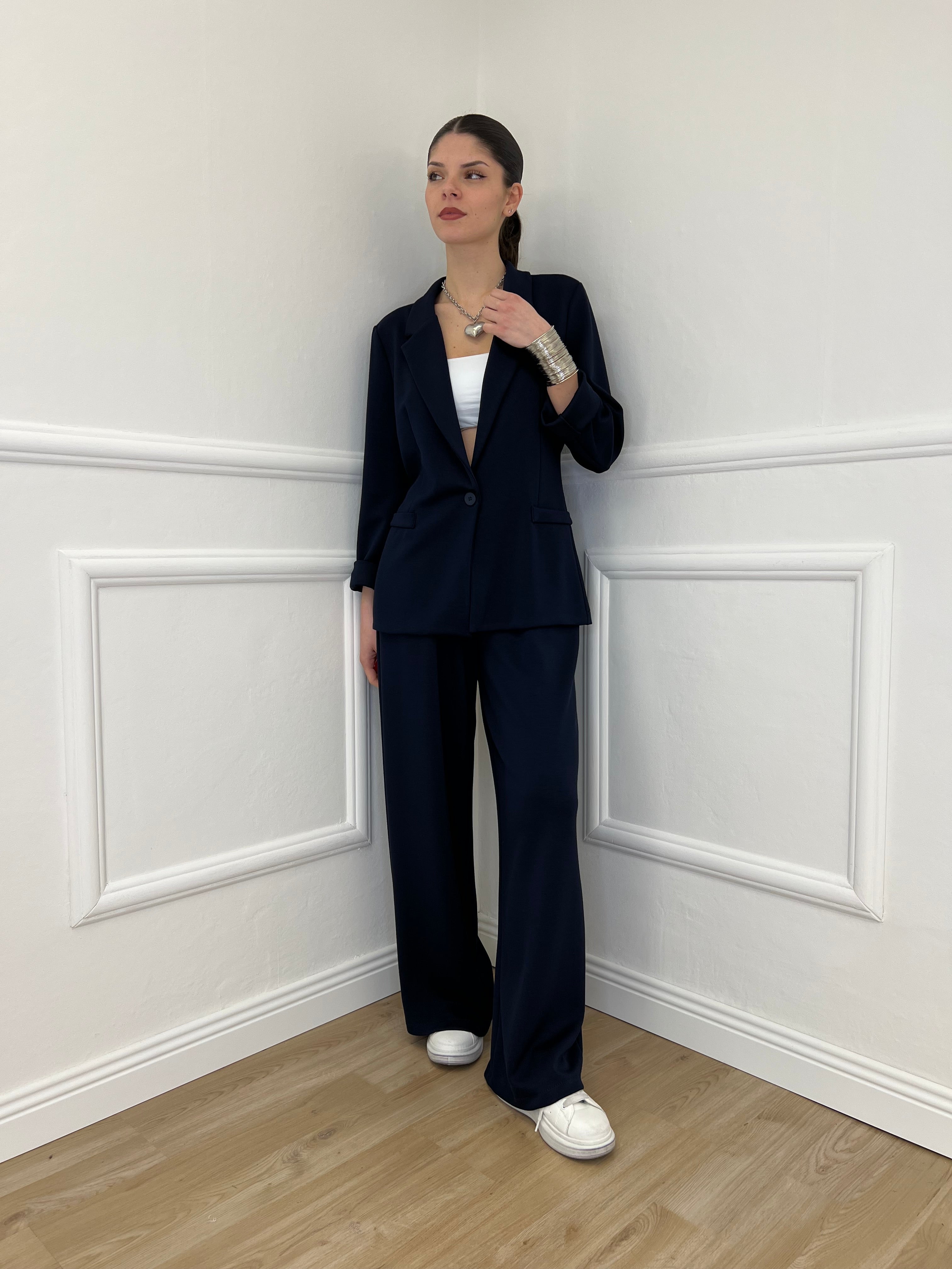 Blazer in Viscosa 27435 Blu