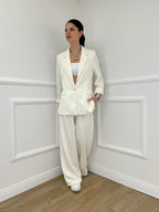 Blazer in Viscosa 27435 Panna