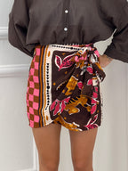 Gonna Pareo Corta Tigre BM196 Fucsia