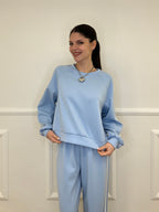 Tuta Bande Girocollo 88426 Azzurro