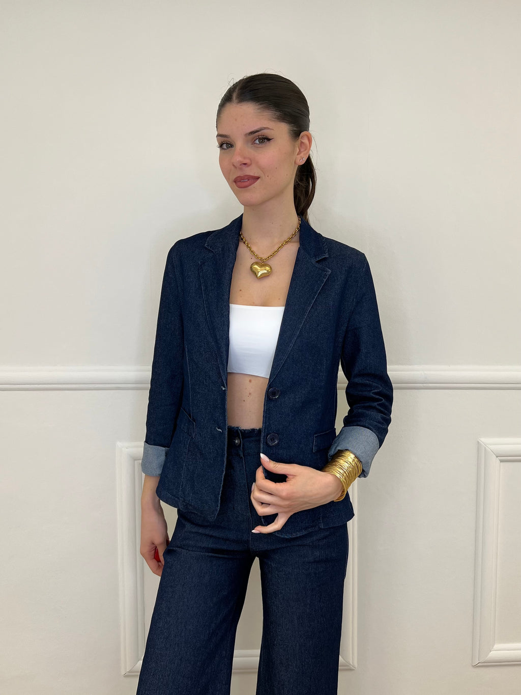 Blazer Chambray 2418 Blu