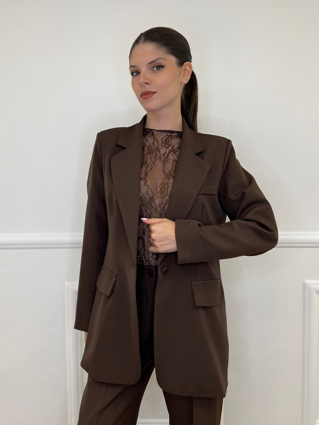 Giacca Over 2202 Caffè - Bazar Abbigliamento