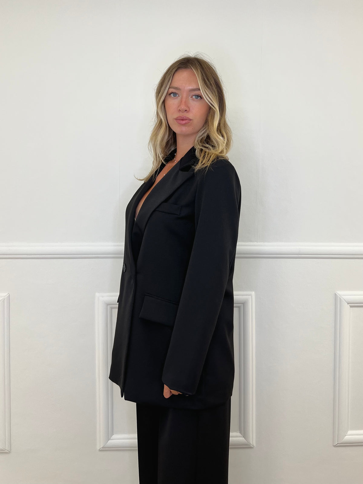 Blazer Doppiopetto Oversize 2412 Nero