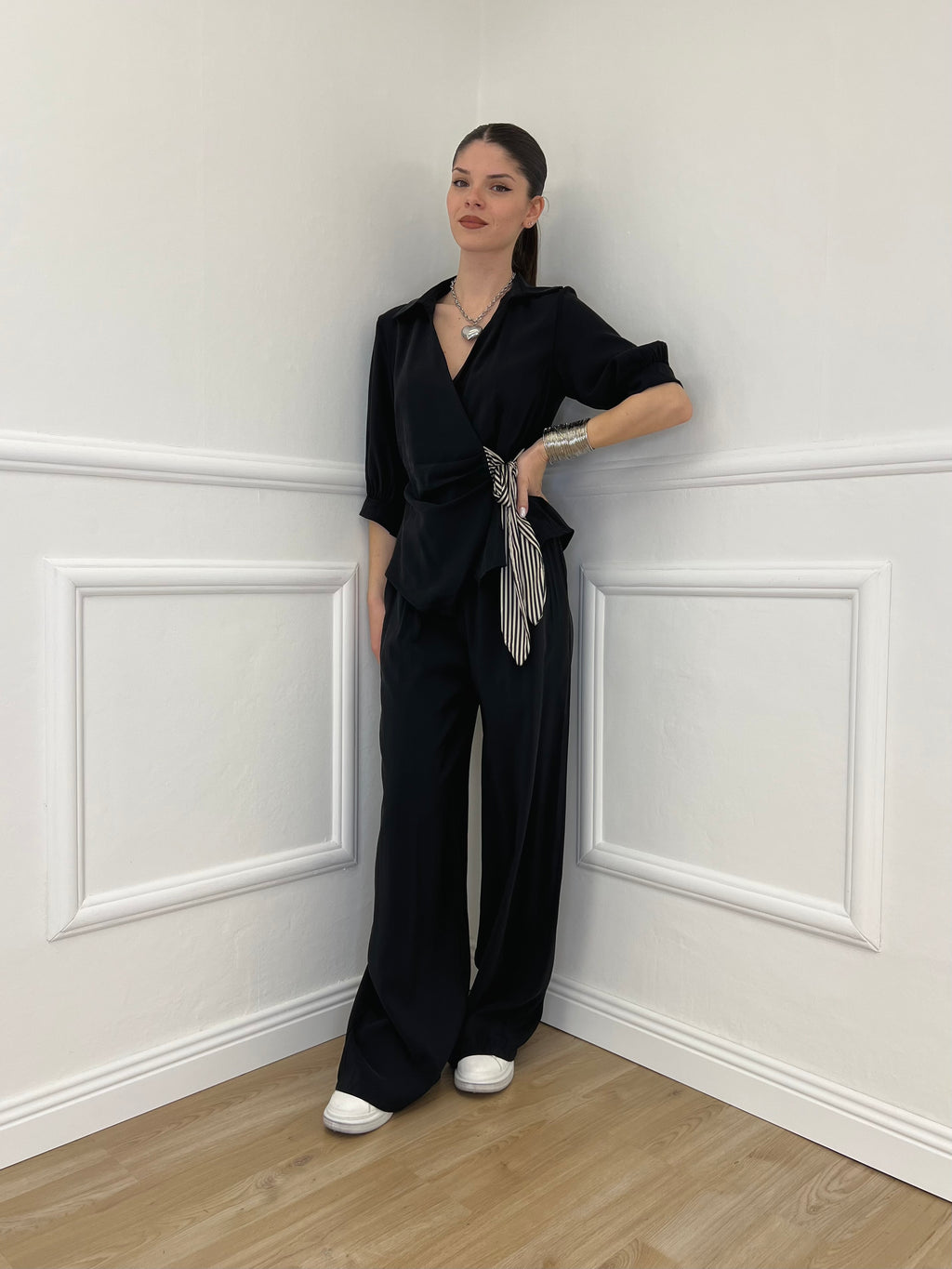 Pantalone Cupro Fusciacca 20527 Nero