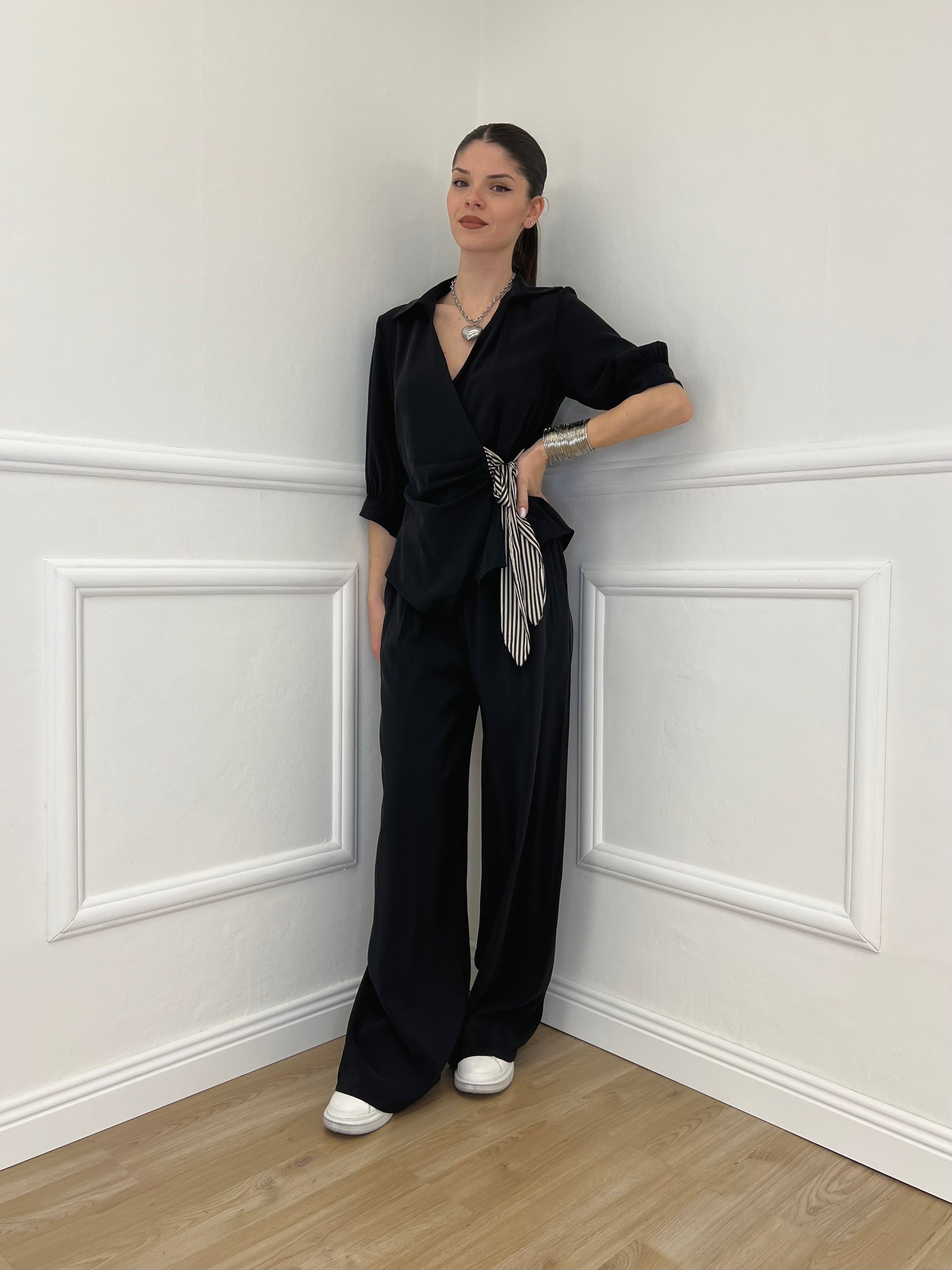 Pantalone Cupro Fusciacca 20527 Nero