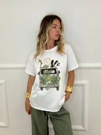 T-shirt Over "Pulmino" Strass