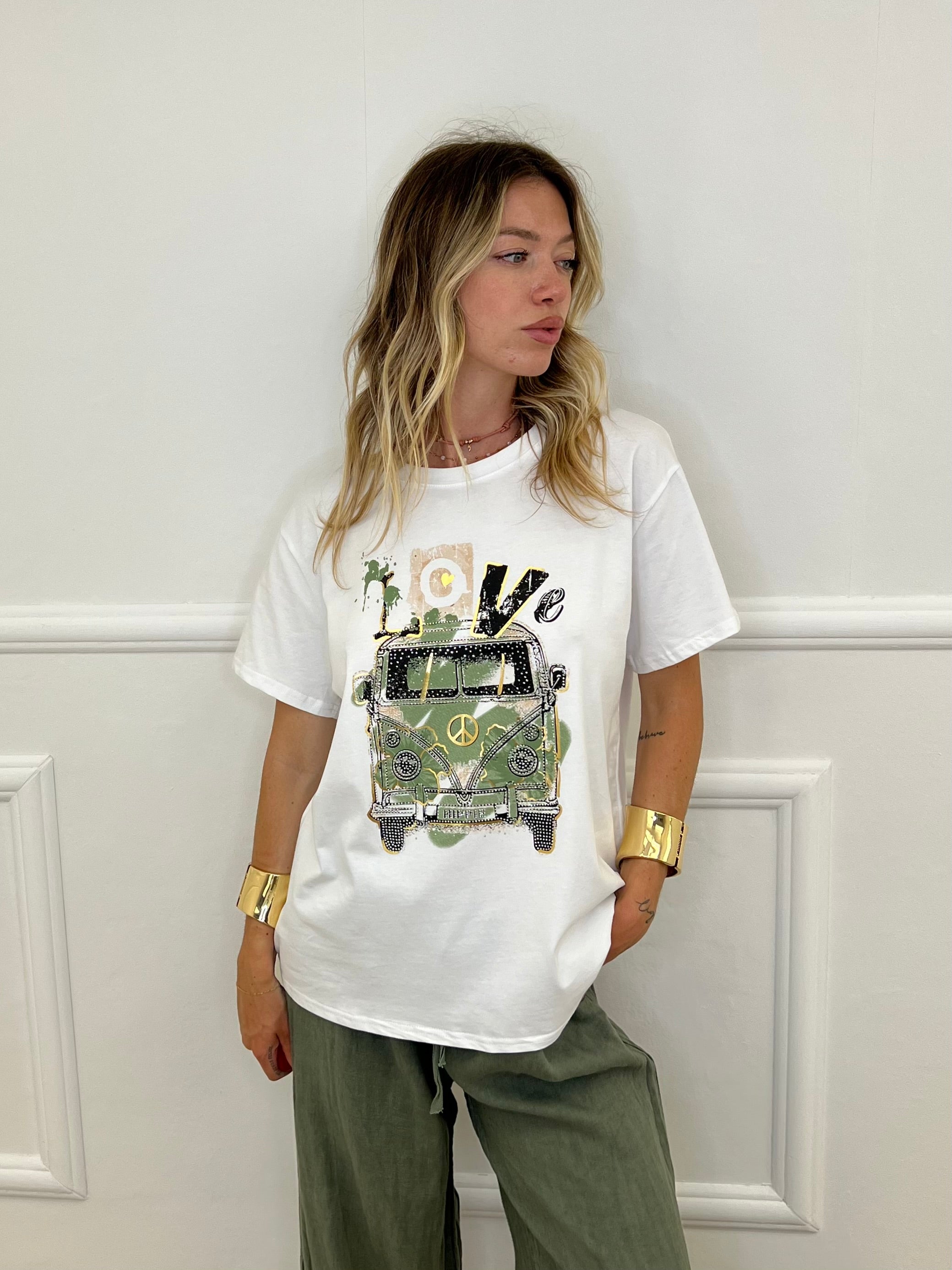 T-shirt Over "Pulmino" Strass