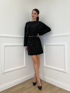 Maglia Paillettes 90225 Nero