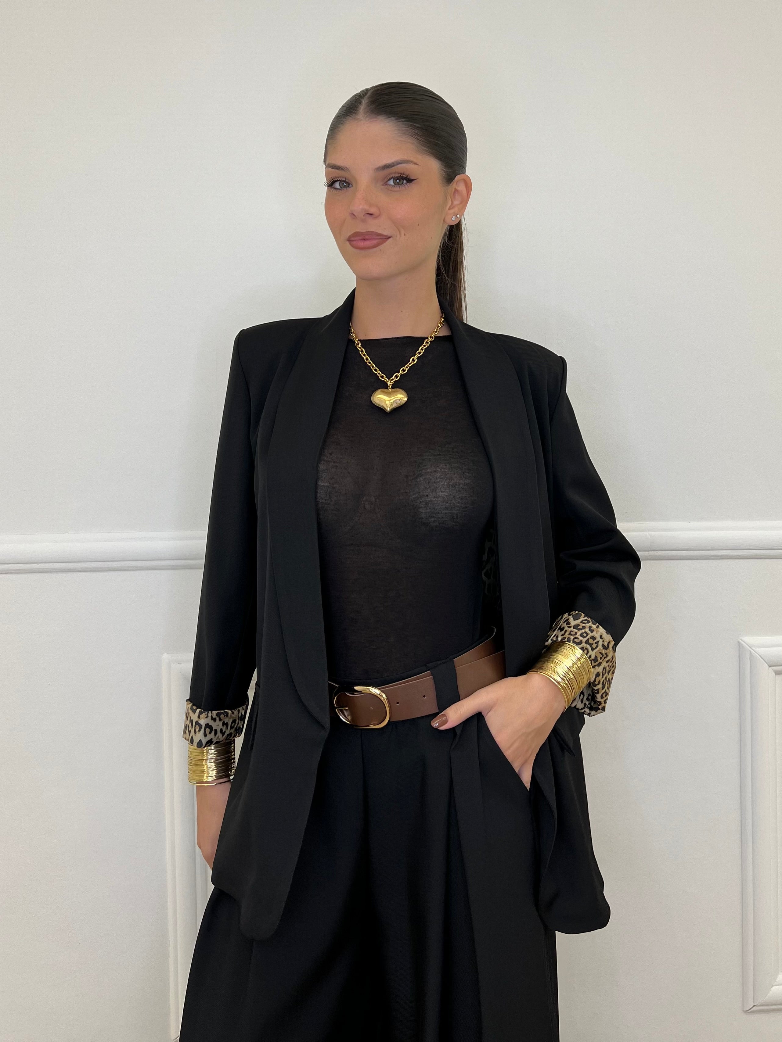 Giacca Interno Maculato 25623 Nero