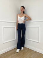 Jeans Flare Chambray 5025 Blu