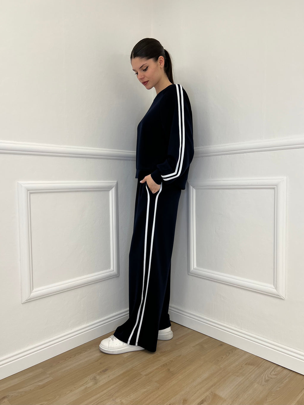 Tuta Bande Girocollo 88426 Blu