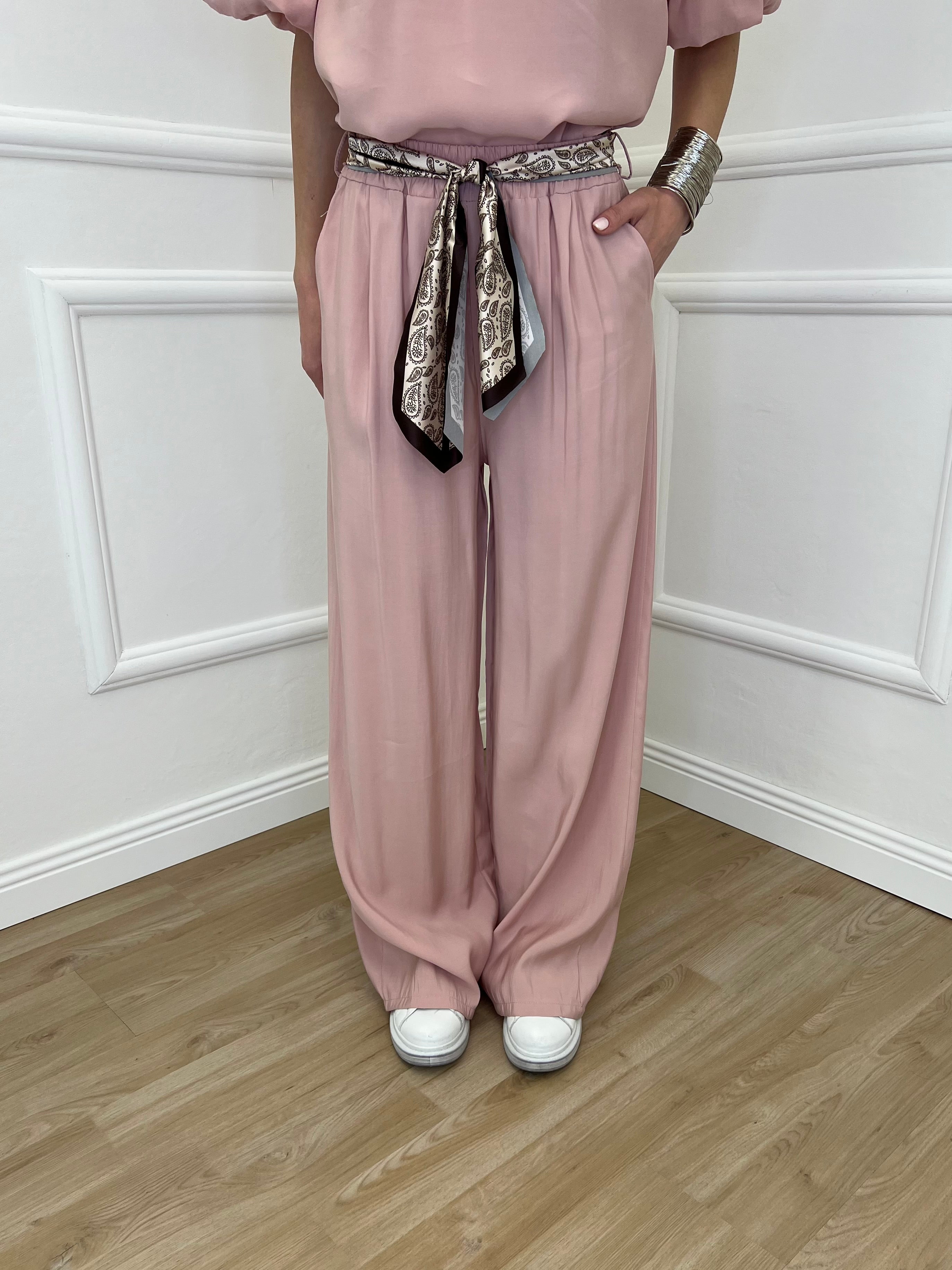 Pantalone Cupro Fusciacca 20527 Rosa