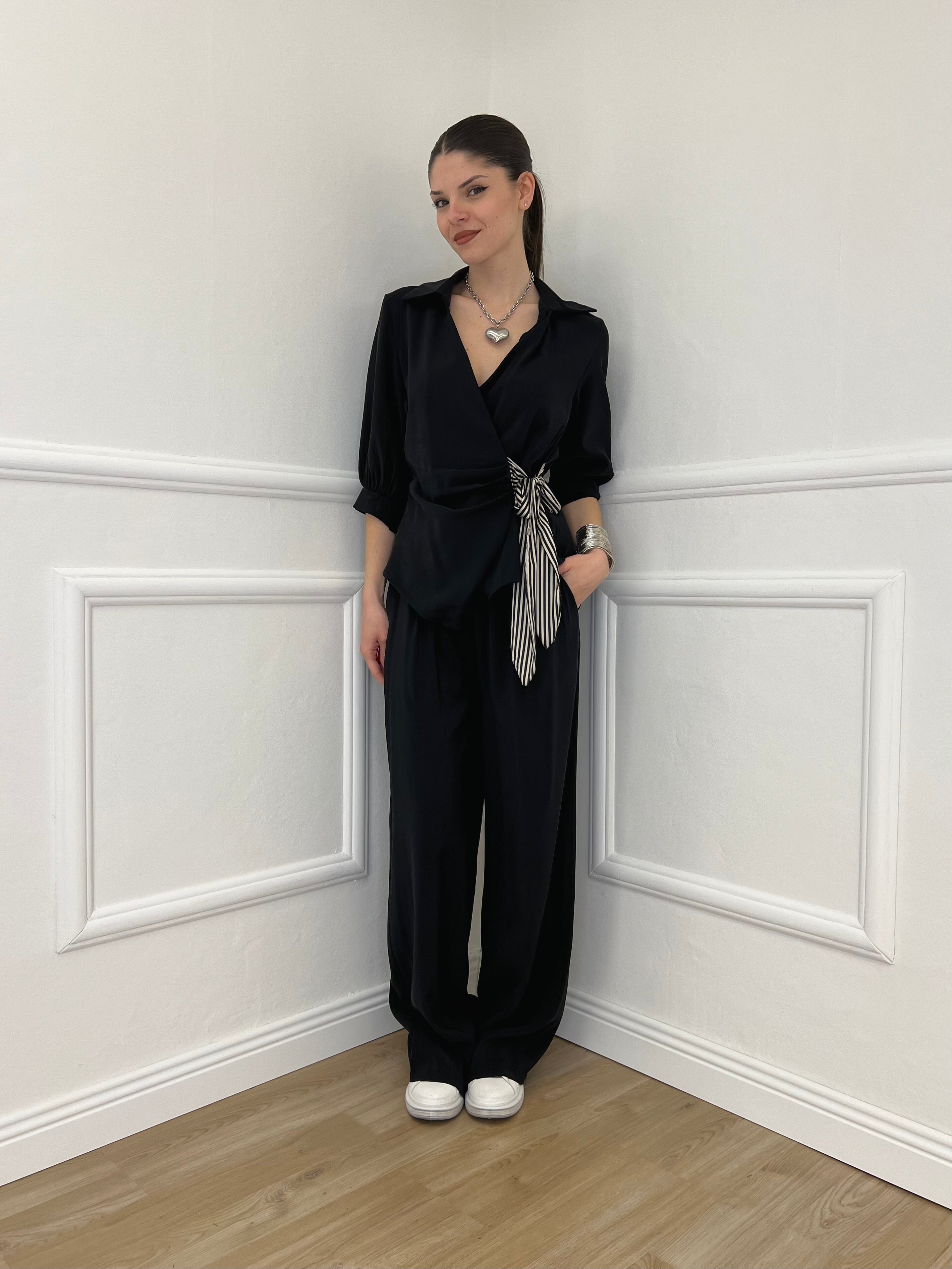 Pantalone Cupro Fusciacca 20527 Nero