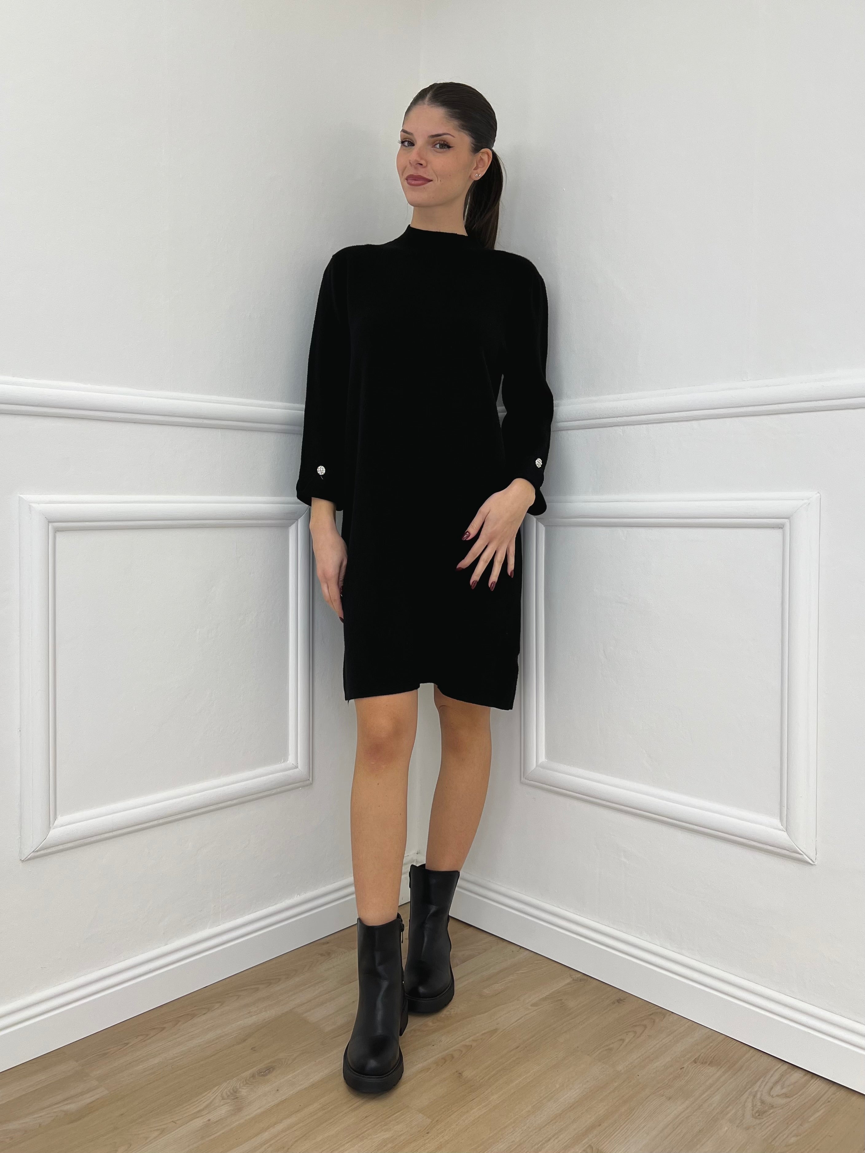 Abito in Maglia 9432 Nero