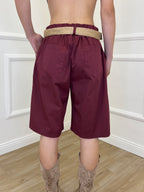 Bermuda Cotone Cintura 41268 Burgundy