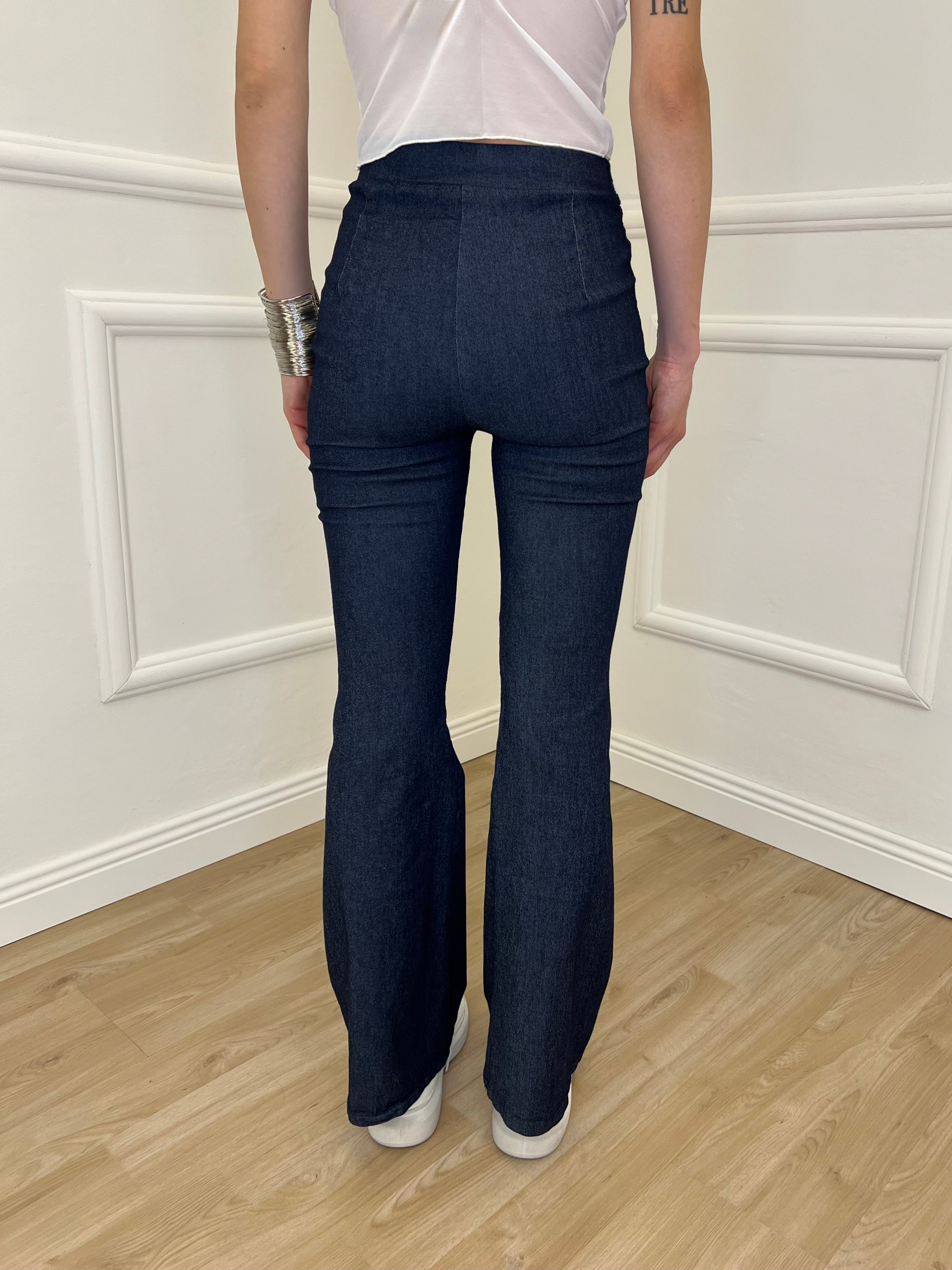 Jeans Flare Chambray 5025 Blu