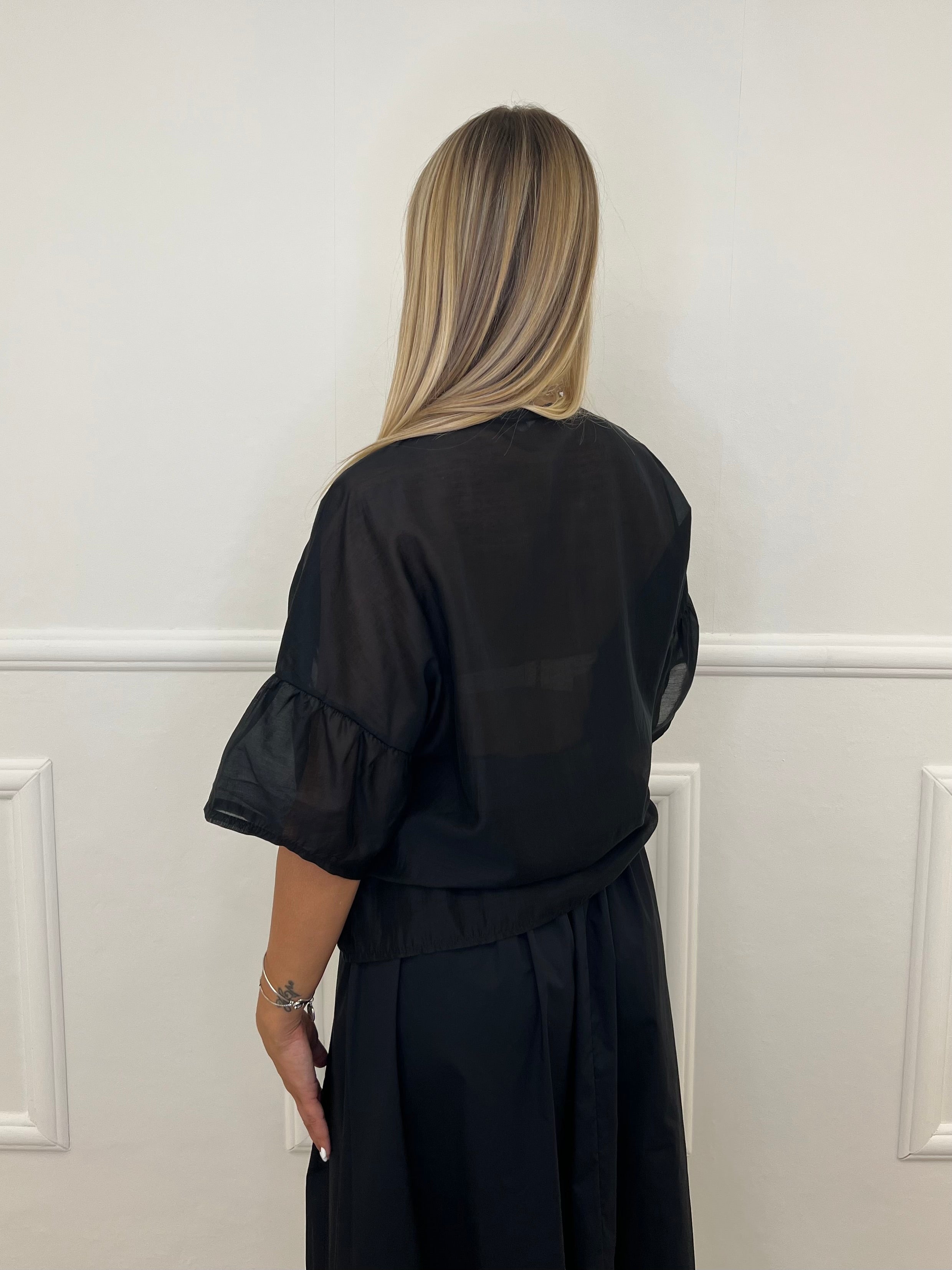 Camicia Tasca Paillettes 672-150 Nero