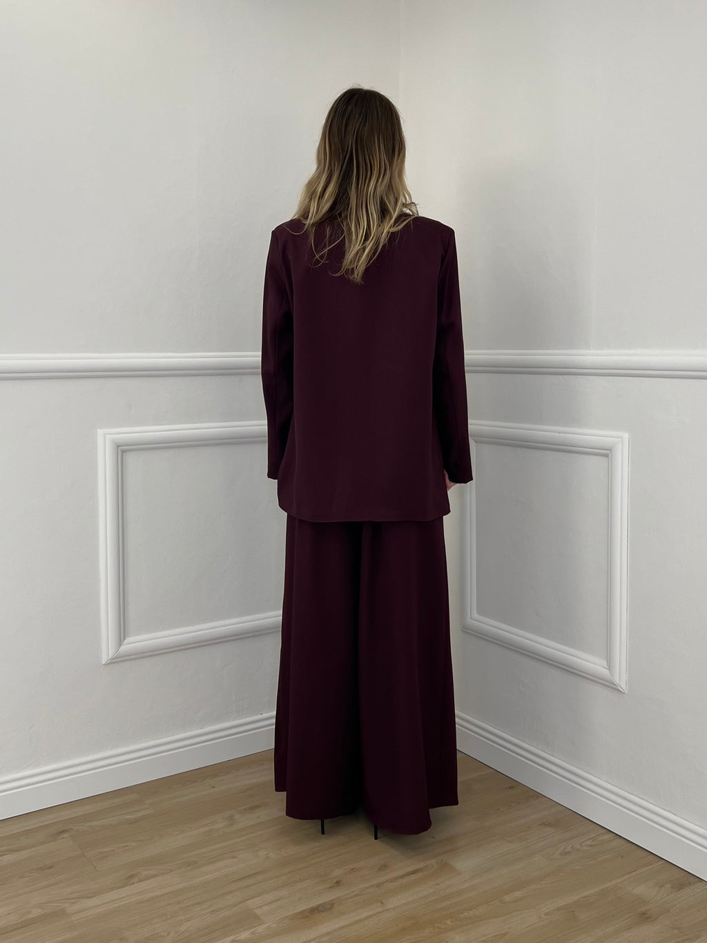 Blazer Over Sciallato 25433 Burgundy