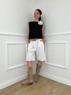 Maglia Spilla Schiena Cut Out 5358 Nero