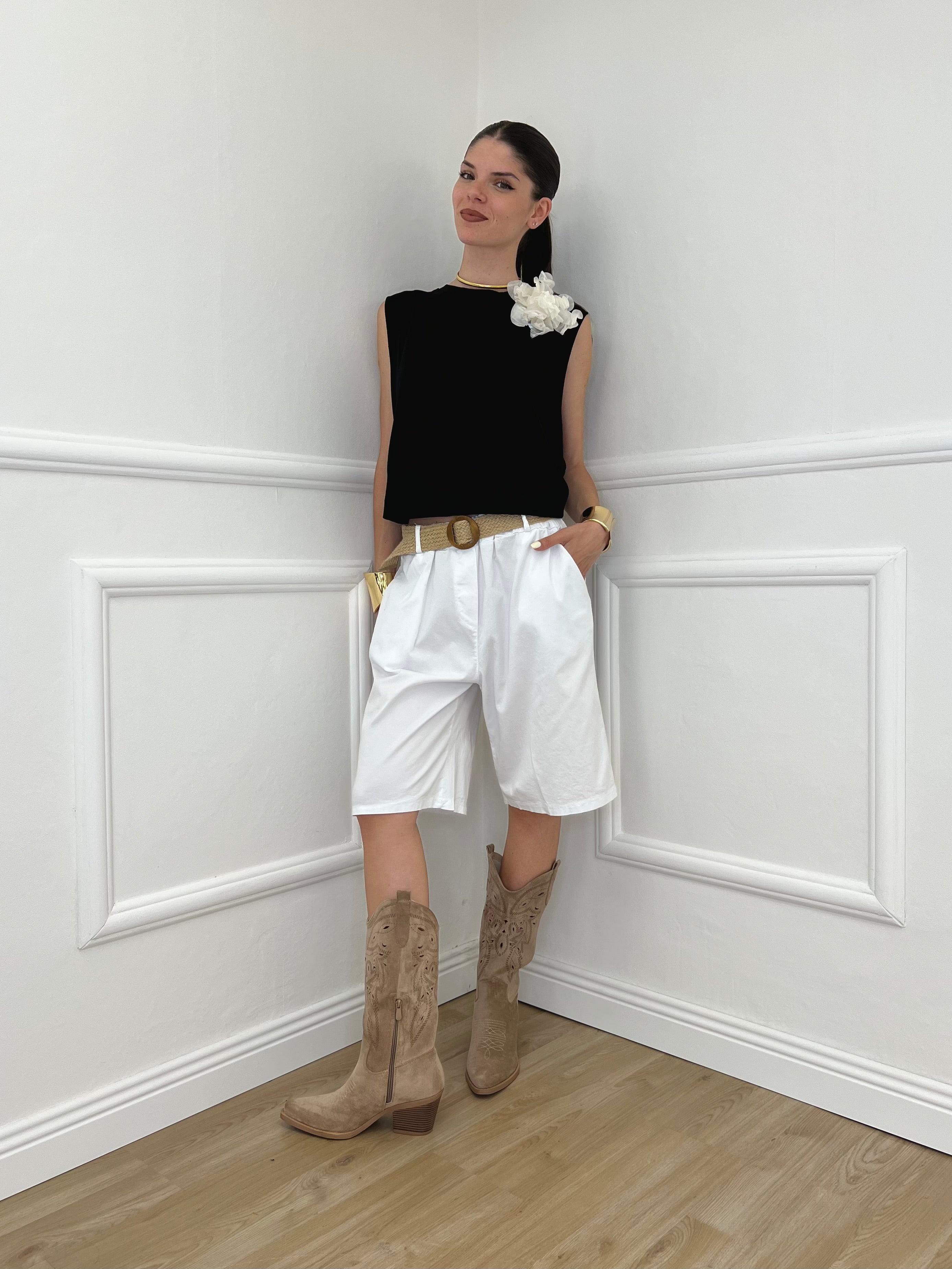 Maglia Spilla Schiena Cut Out 5358 Nero