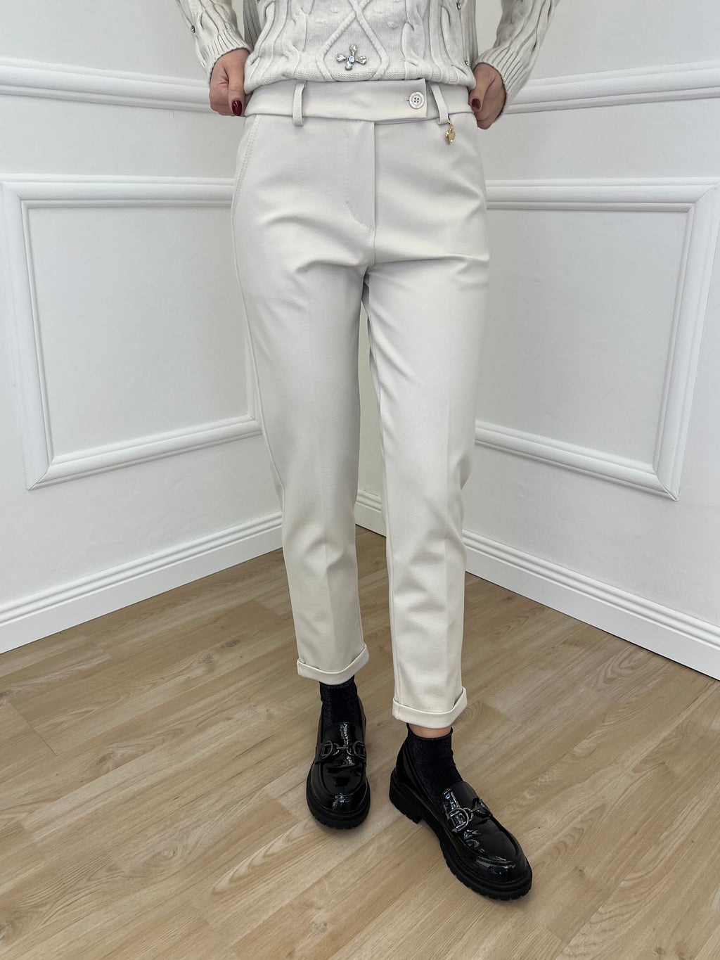 Pantalone Cuore 5582 Panna