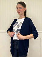 Cardigan Viscosa 9187 Blu - Bazar Abbigliamento