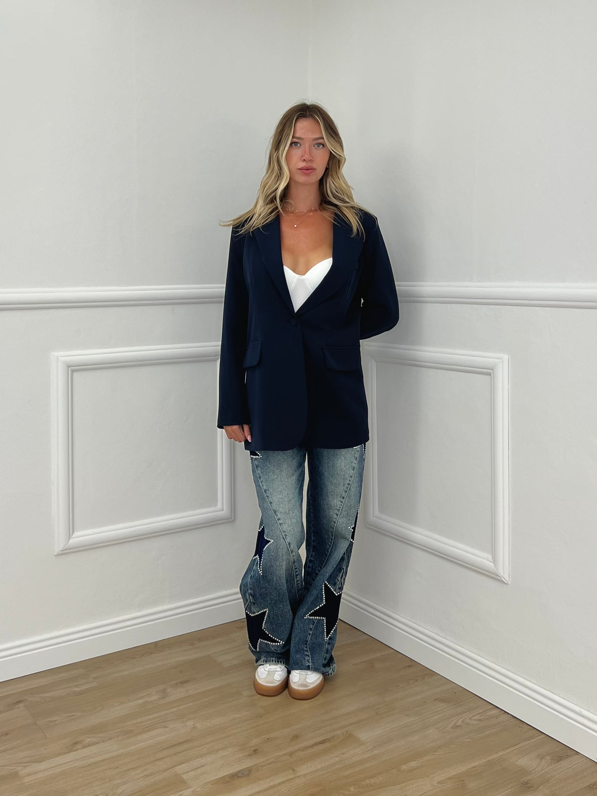 Blazer Oversize Monopetto 2202 Blu