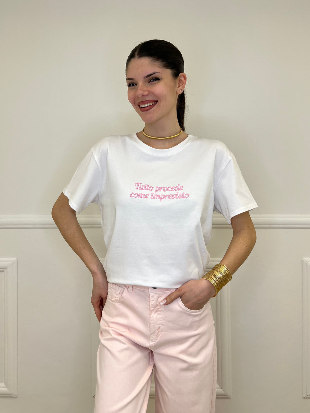 T-shirt Over "Tutto Procede Come Imprevisto"