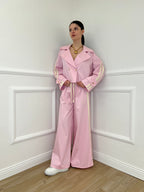 Pantalone Palazzo Bande 7809 Rosa