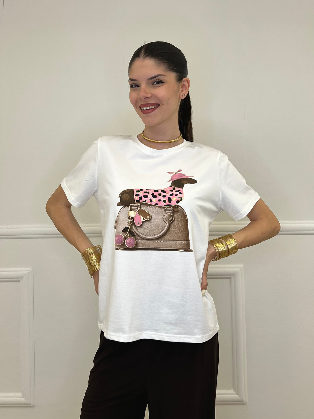 T-shirt Over Bassotto Animalier M26-05