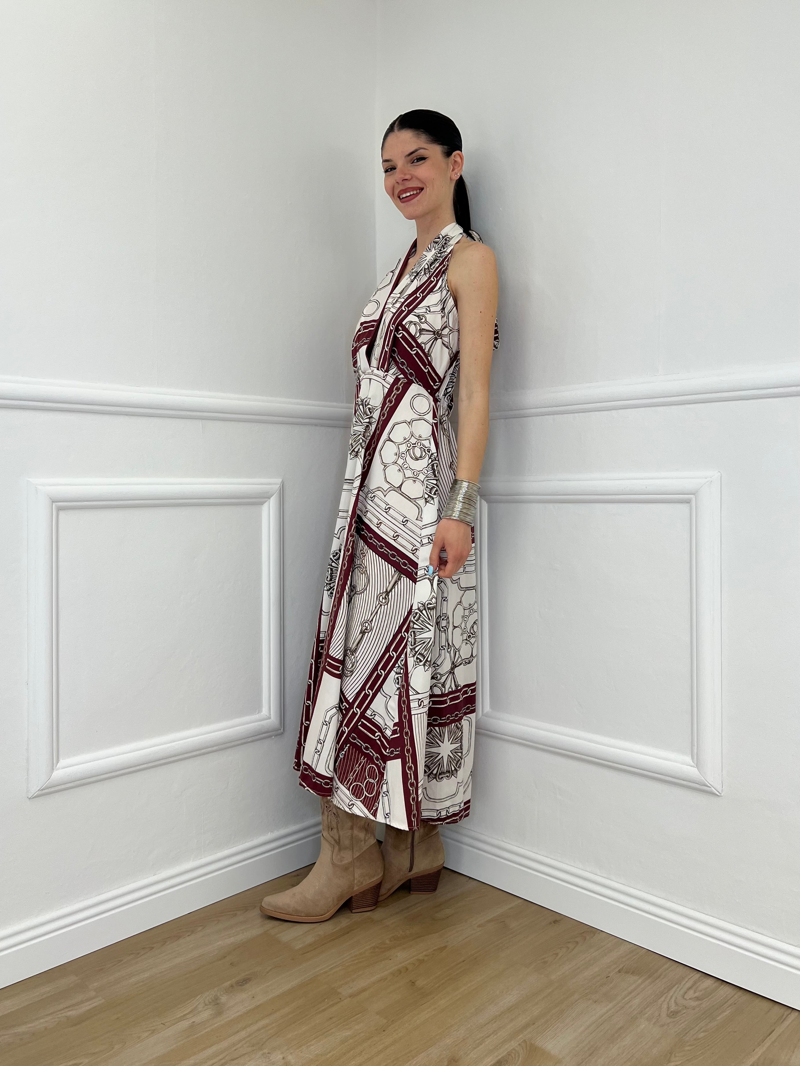Abito Marilyn Fantasia 961902 Burgundy
