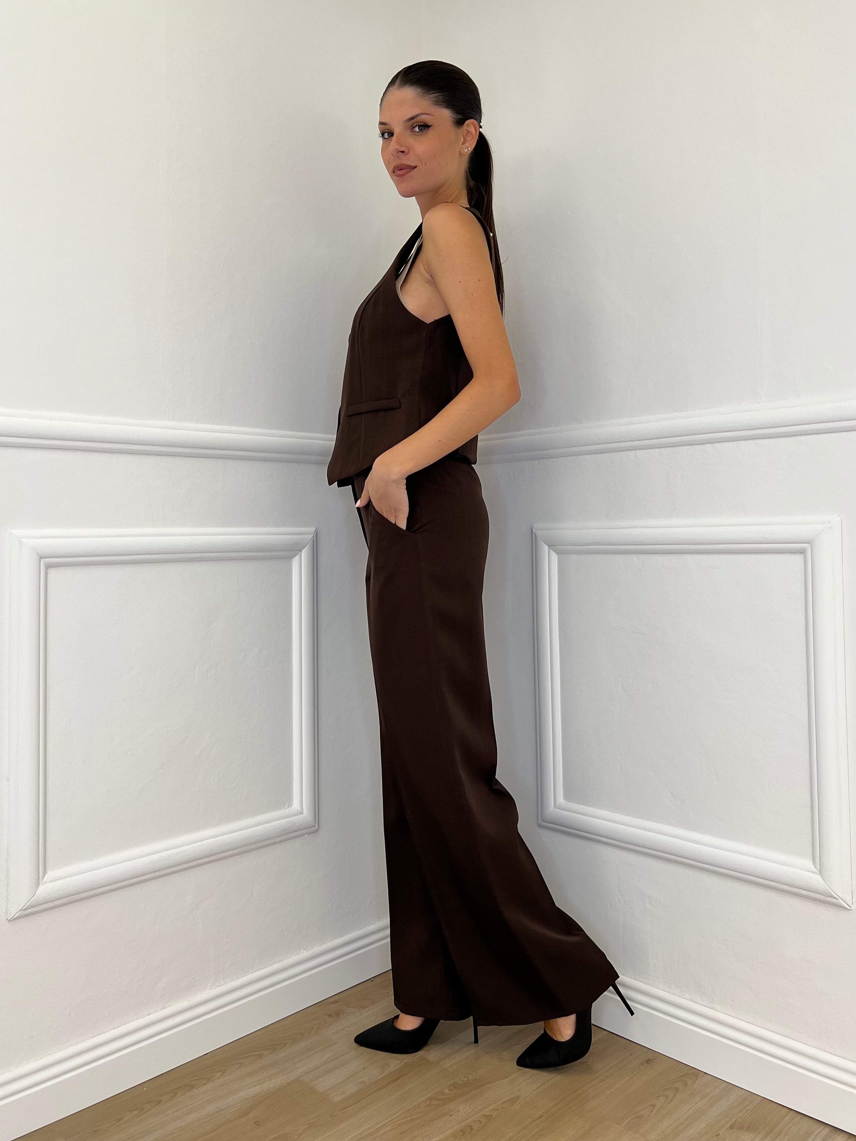 Completo Gilet 231280 Marrone