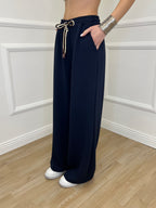 Pantalone a Palazzo Viscosa 25413 Blu