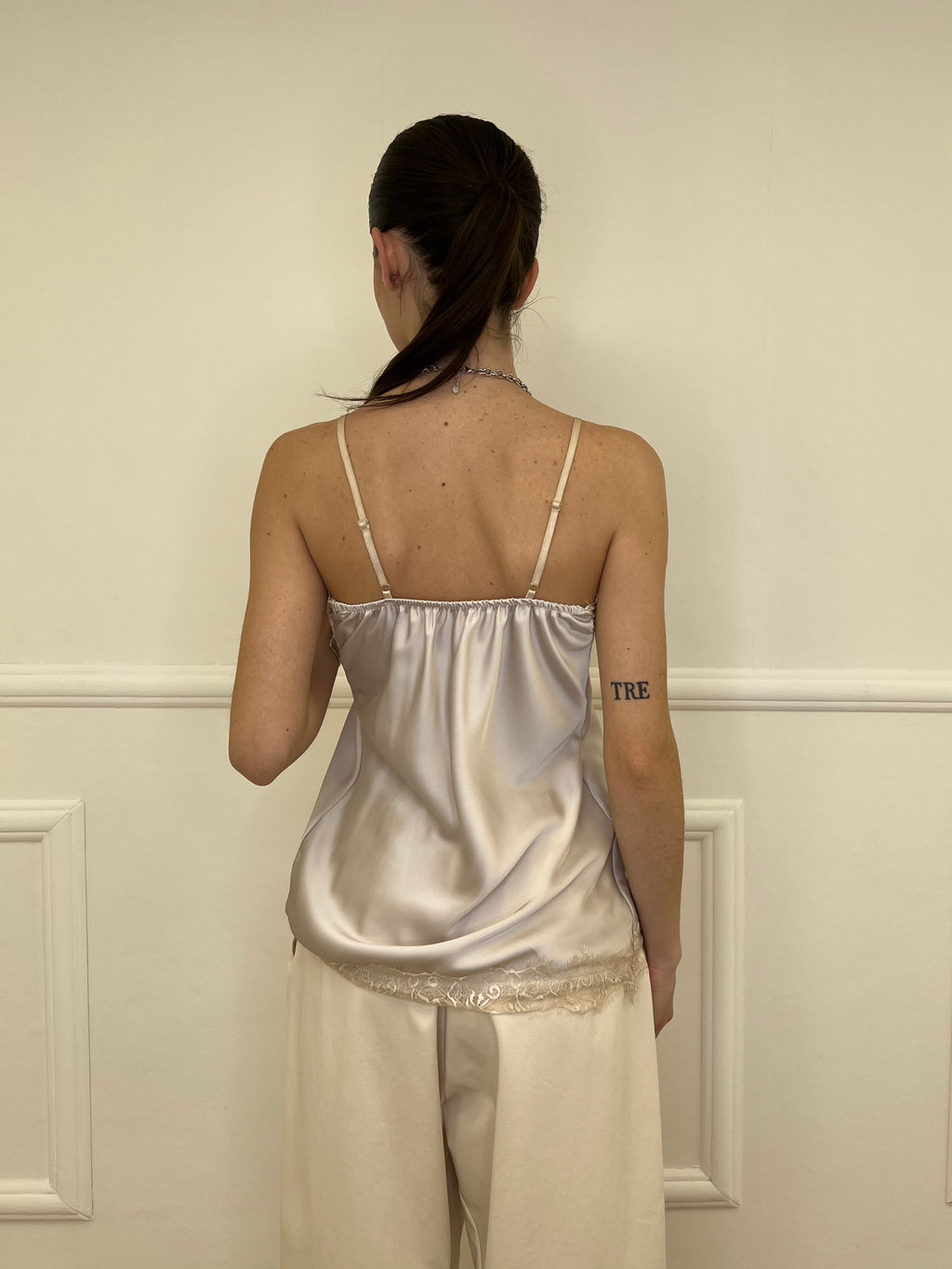 Top In Satin Con Pizzo 18673 Nude