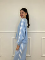 Tuta Bande Girocollo 88426 Azzurro