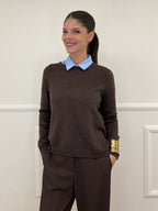 Pullover Basic Girocollo 1186 Moro