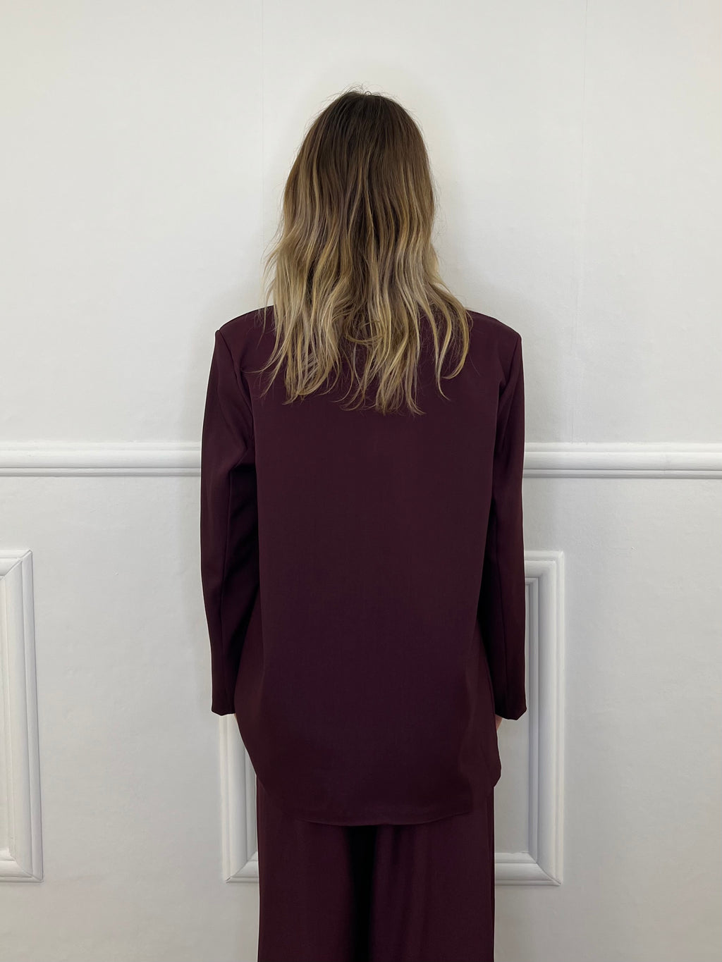 Blazer Over Sciallato 25433 Burgundy