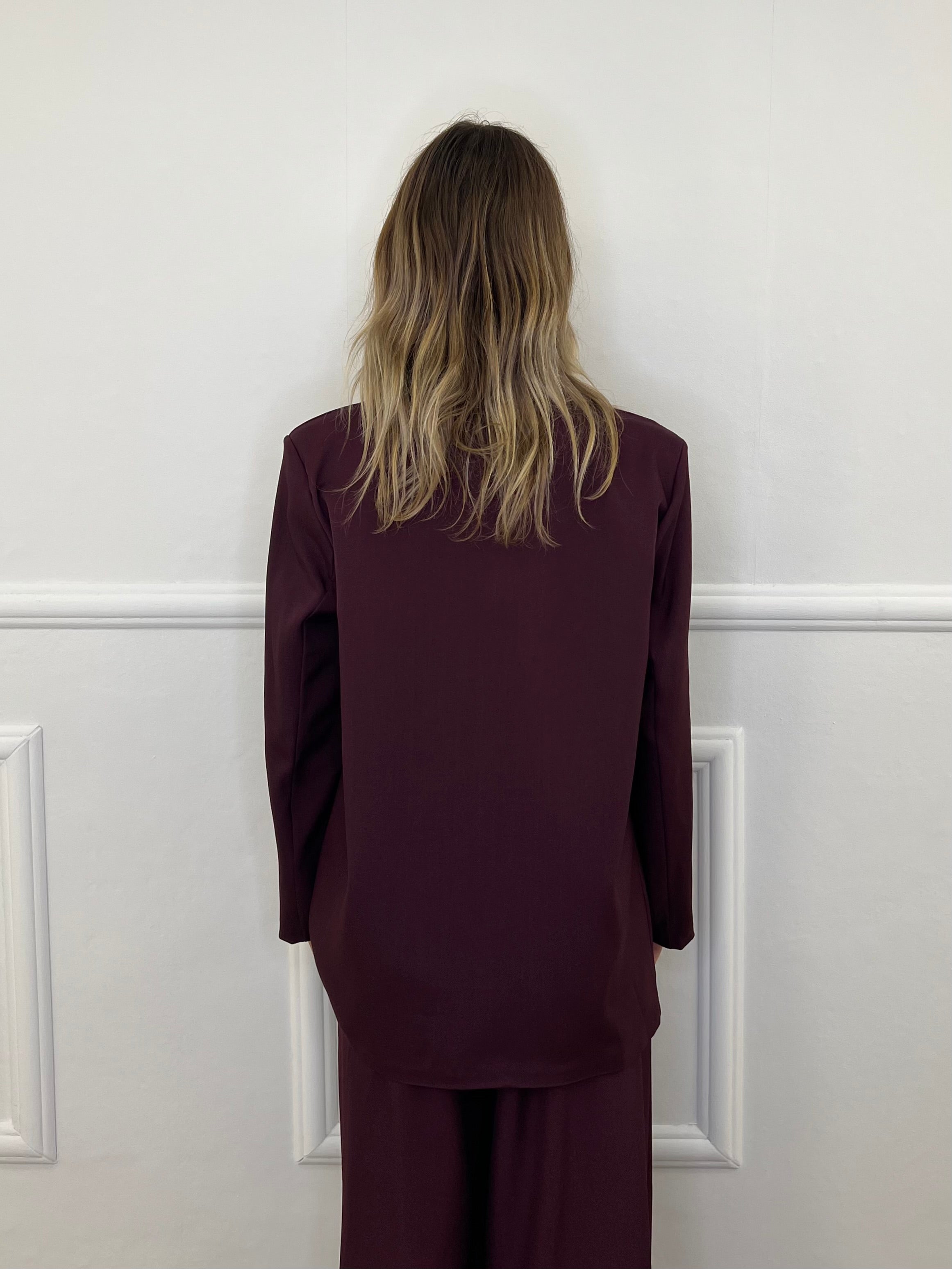 Blazer Over Sciallato 25433 Burgundy