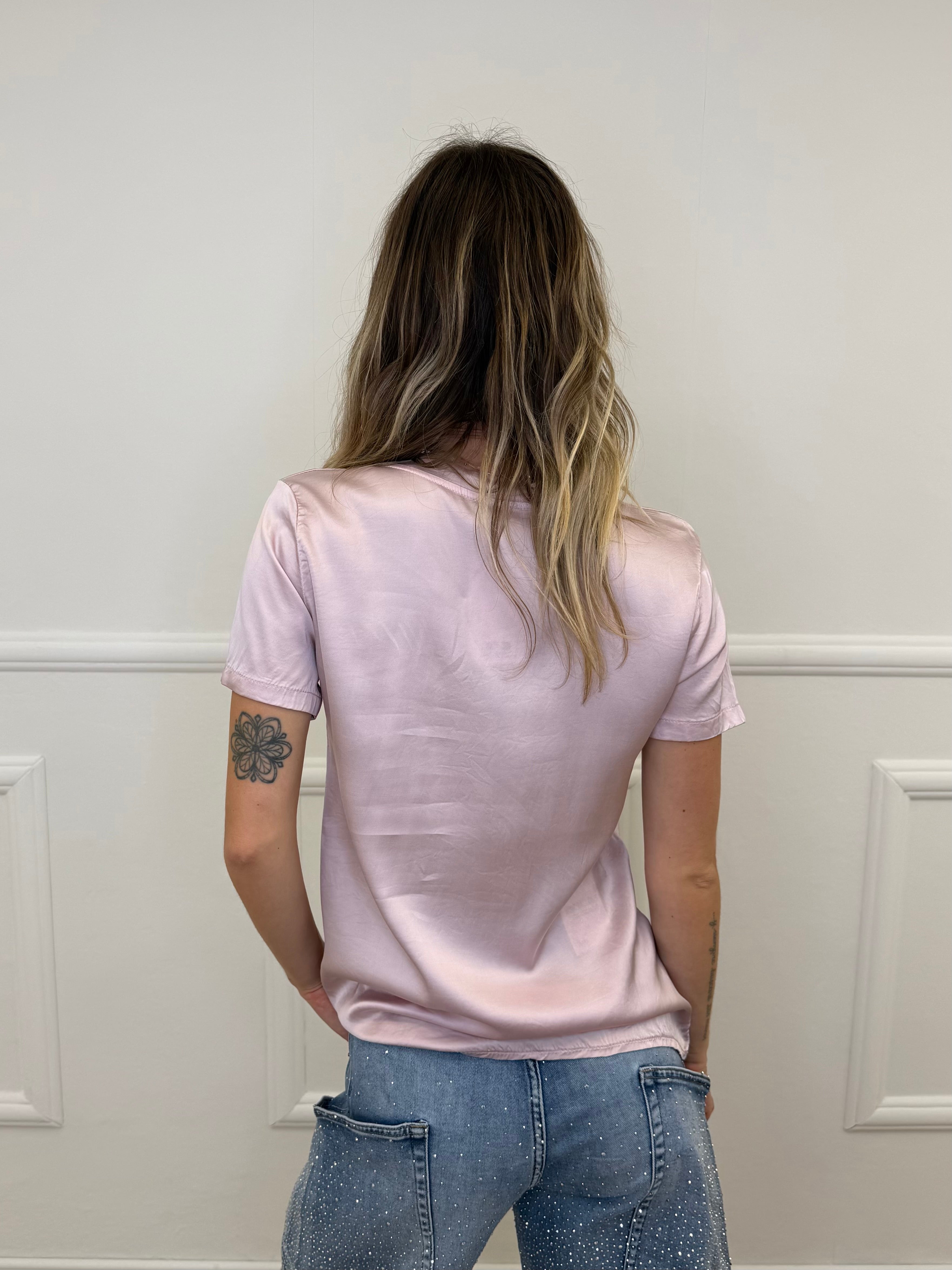 T-shirt In Raso 5055 Rosa