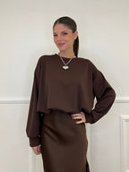 Felpa Crop 83625 Moro