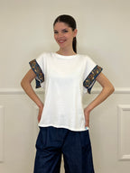 T-shirt Passamaneria Denim 3386 Bianco
