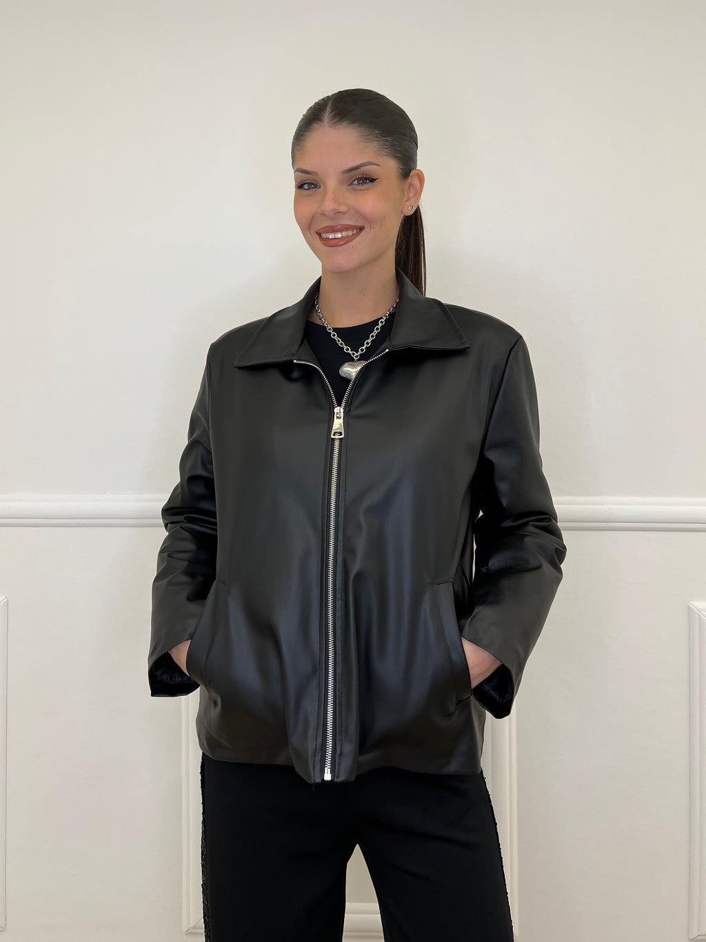 Giubbino Ecopelle 5032 Nero